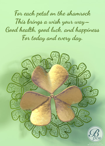 “For each petal on the shamrock…”