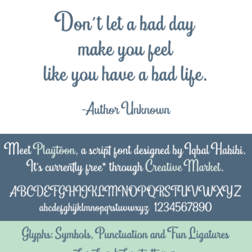 Quote of the Day with a Free Font